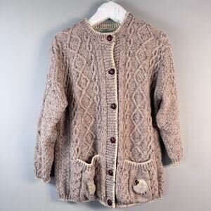 Quill's Woollen Market Ireland Women's Wool Open Front Sweater